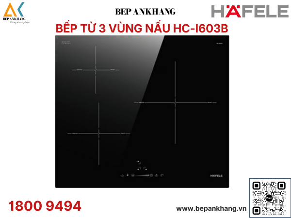 Bếp từ 3 vùng nấu Hafele HC-I603B 536.61.791 - Thương Hiệu Đức